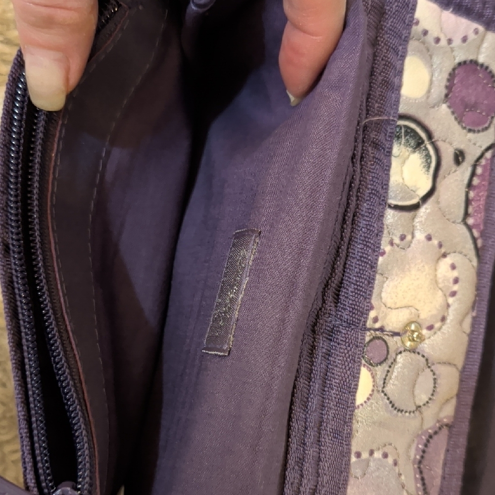 Source Unknown Quilted Lavender Shoulder Bag With… - image 4